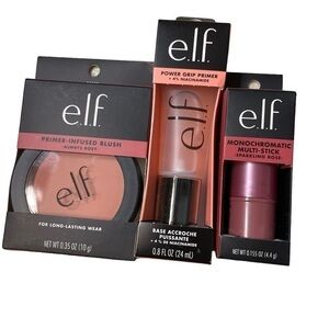 Elf Cosmetics Lot Power Grip‎ Primer Multi-Stick Primer Infused Blush New